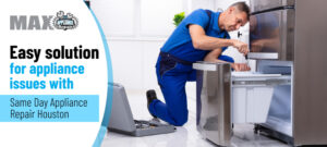 Appliance repair services in Houston for refrigerators, washing machines, ovens, dishwashers, and more. Quick, reliable, and affordable repairs by Max Appliance Houston.