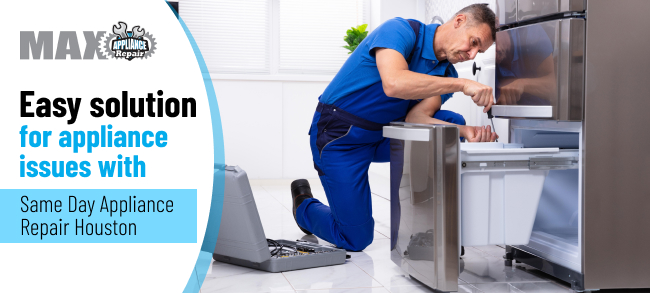 Appliance repair services in Houston for refrigerators, washing machines, ovens, dishwashers, and more. Quick, reliable, and affordable repairs by Max Appliance Houston.